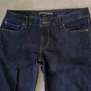 Express Bootcut dark denim jeans size 10